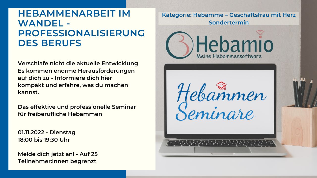 S1 Hebammen Weiterbildung - Geschäftsfrau Professionalisierung - Hebammen Seminar